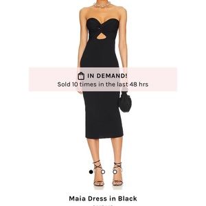 Black midi dress worn once